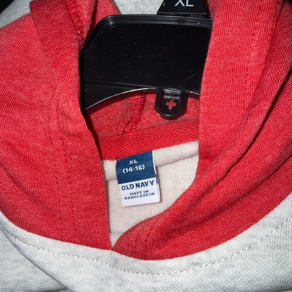 Old Navy Kids Hoodie - Red, Gray, and Blue - Picture 2 of 2
